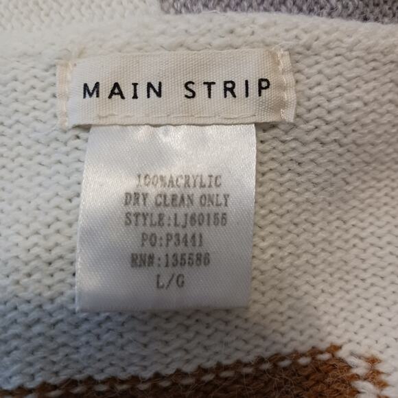 Main Strip Color Block Knit Cardigan Sz Large- Like New! - Picture 7 of 8